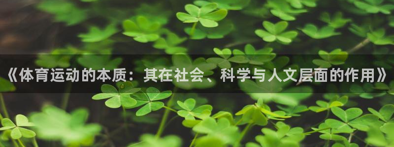 尊龙官网下载招商电话地址查询：《体育运动的本质：其在