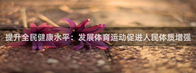尊龙官方正版app代理：提升全民健康水平：发展体育运动促进人