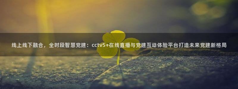 黑白直播免费体育直播高清：线上线下融合，全时段智慧党建：cctv5+在线直播与党建互动体验平台打造未来党建新格局